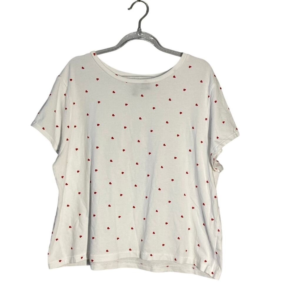 Cynthia Rowley Women's Heart T-shirt Cropped XL Casual Boho Girly